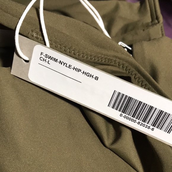 Everlane Swim Hipster High Rise Bottom Beech Green Large (10-12) NWT Quick Dry - Picture 9 of 9